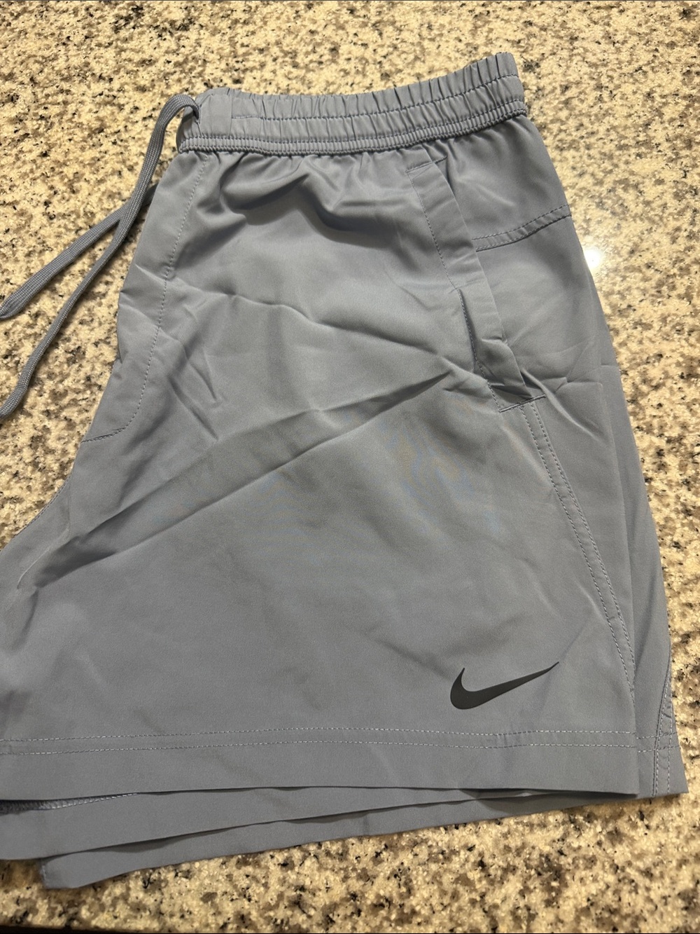 Nike Men's Slate Blue Athletic Shorts with Swoosh